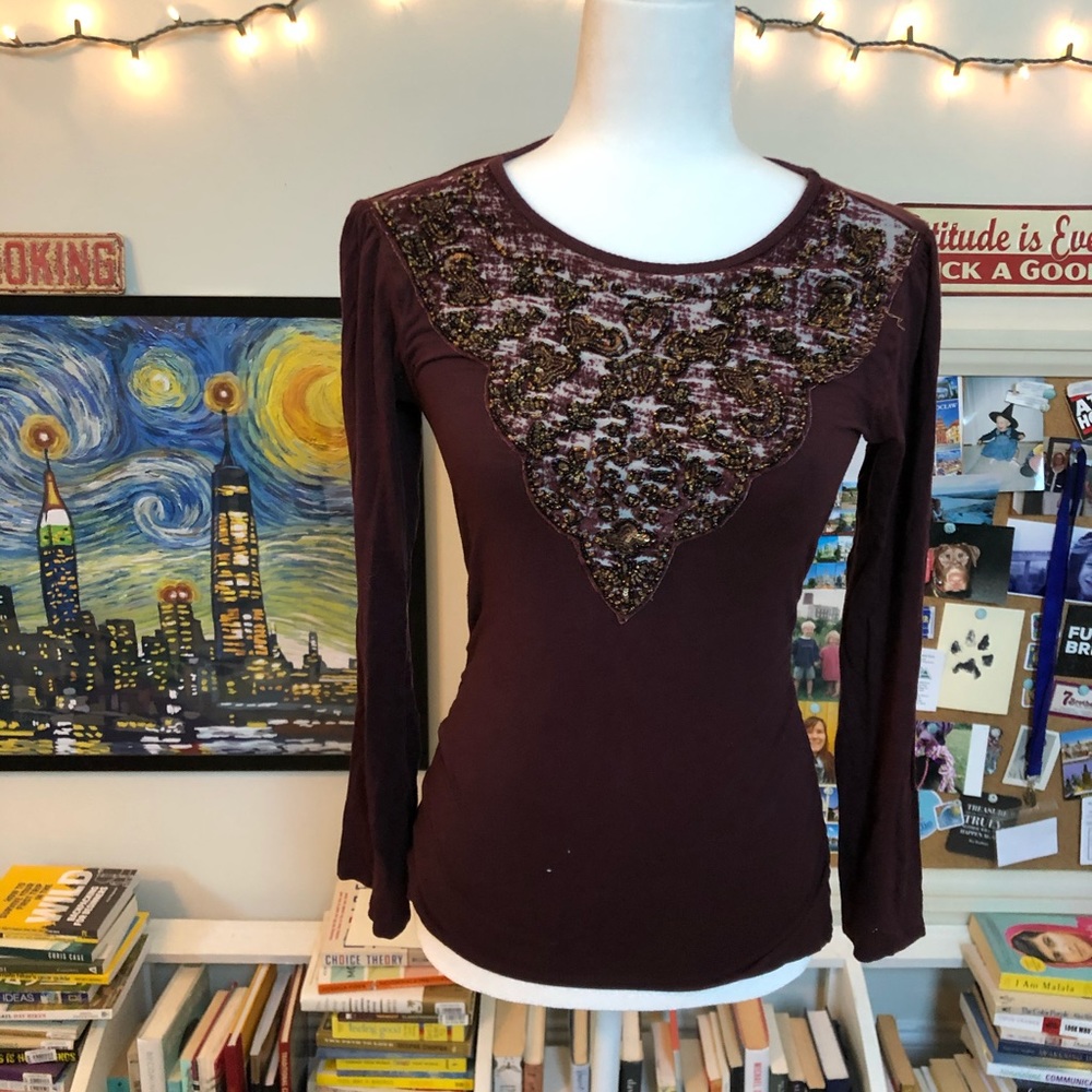 🌿 Arden B Beaded Top
